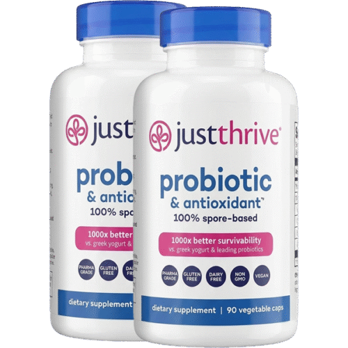 Pack of 2 600 Just Thrive Spore Probiotic – 90 Count (Pack 2)